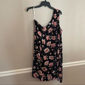 DR2 Floral One Shoulder Sleeveless Dress Size L